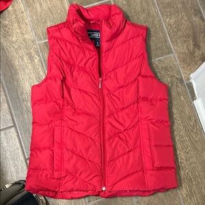 Lands' End Women's Vibrant Red Quilted Vest